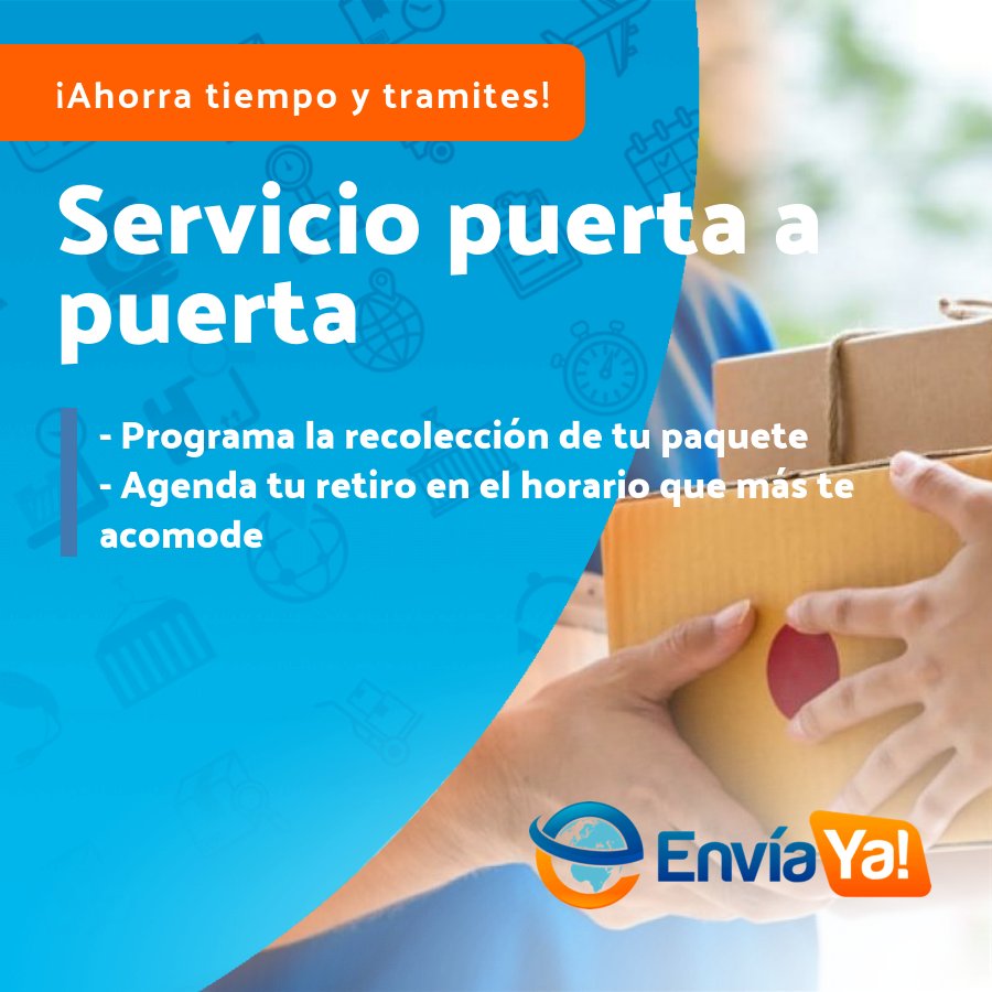 ¡Ahorra tiempo!
Programa la recolección de tu paquete en el horario que más te acomode
#courier #pyme #logística
enviaya.cl