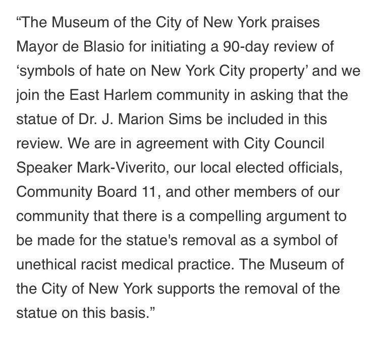 Our statement on the Dr. J. Marion Sims statue on Fifth Avenue.