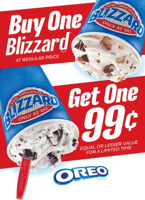 rothman_dq's tweet photo. The only thing better than one DQ BLIZZARD treat is TWO! Right now buy your favorite BLIZZARD treat and get another for just $.99! https://t.co/ipf4gSsTFk