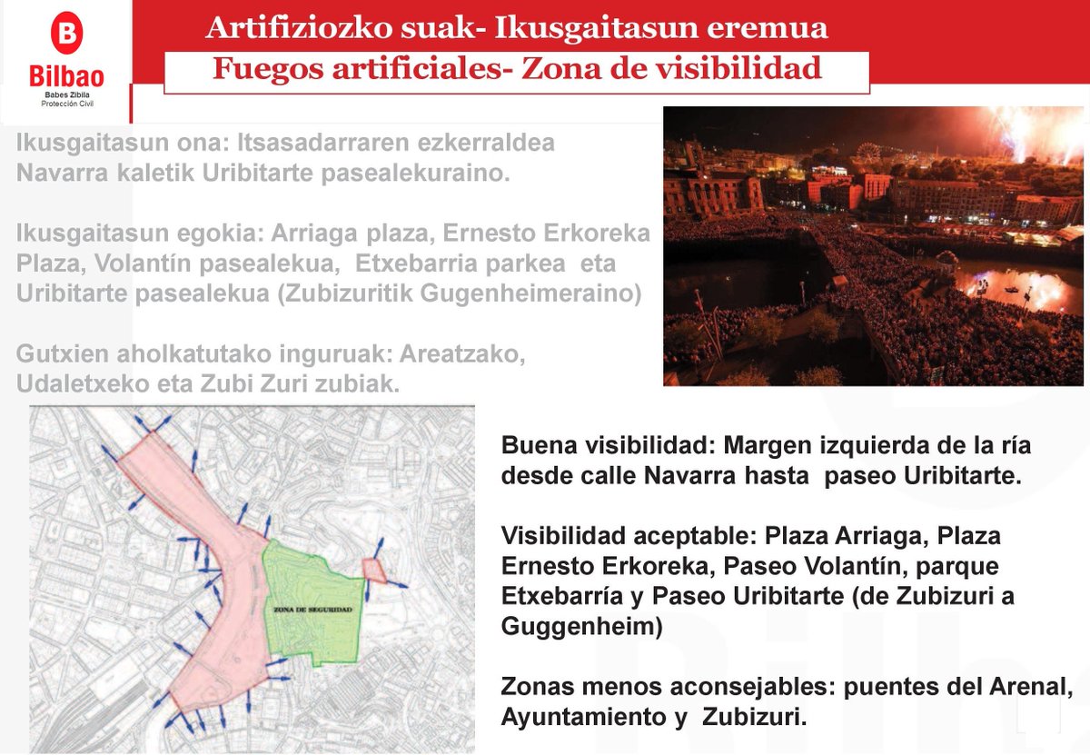 BabesZibila_BI's tweet photo. ¿Cuales son las mejores zonas para ver los fuegos? / Zeintzuk dira suak ikusteko lekurik hoberenak?

#AsteNagusia2017 https://t.co/8doVrX57fI