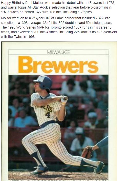 Happy Birthday to Hall of Famer Paul Molitor!    