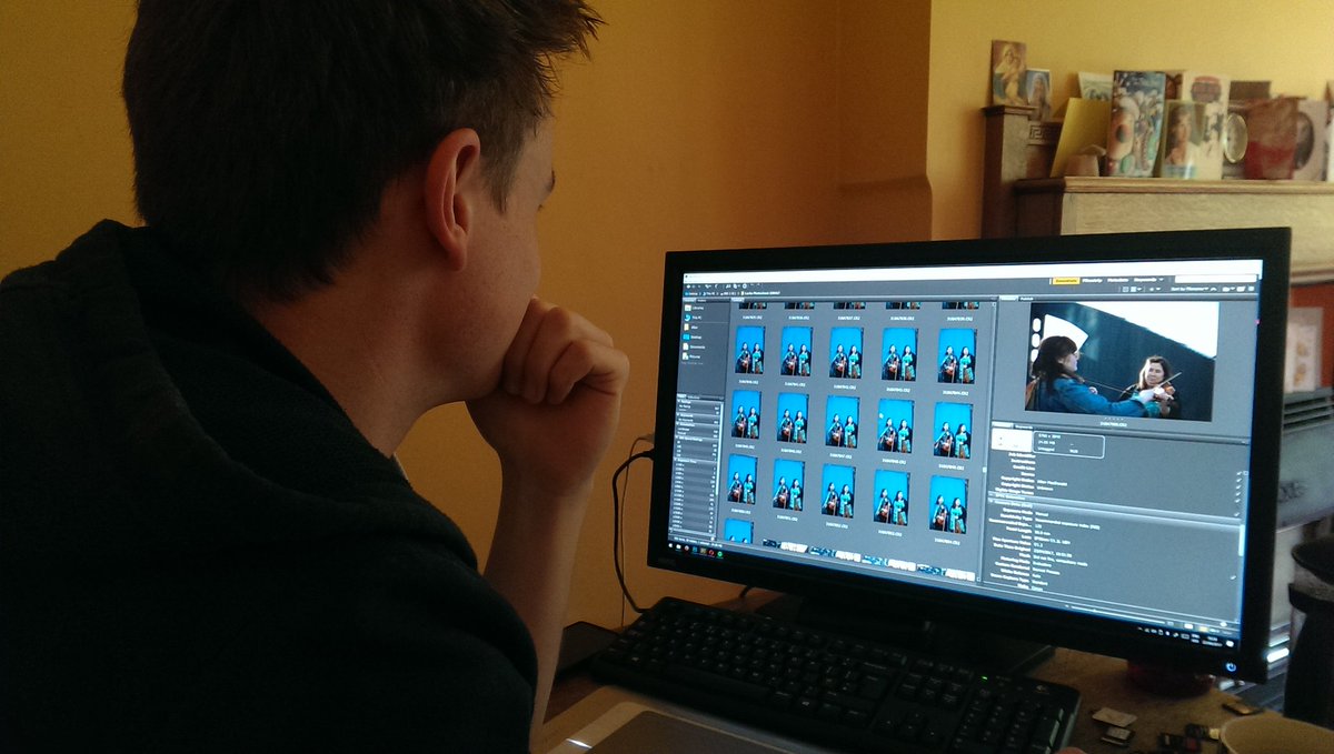 Larkamusic's tweet image. Here's @allanmacd editing a photoshoot he did of us - we look forward to sharing some photos with you soon #Lärka