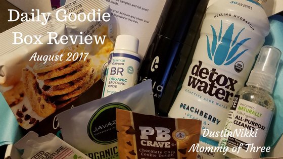 dustinnikki's tweet photo. Daily Goodie Box August 2017 Review & Unboxing @DailyGoodieBox #freesampleboxes #spon https://t.co/HdWDCovjUV https://t.co/U44bAY0S3Q