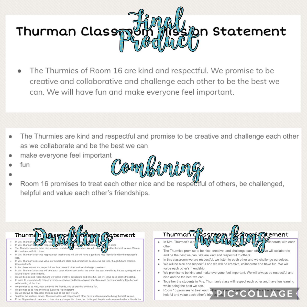 We worked very hard to write something that we TOTALLY believe in and will work hard to achieve all year #engage109 #kip109 #TLiM