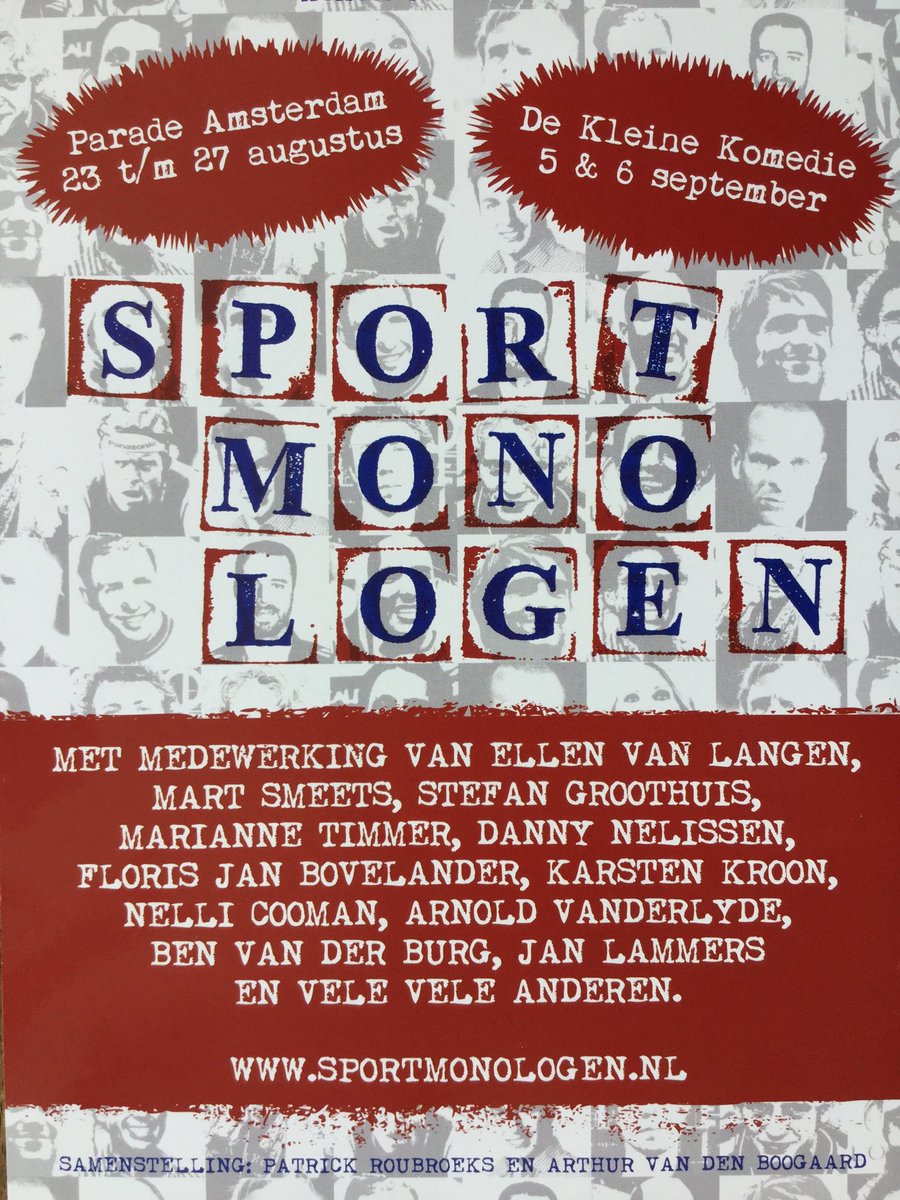 Morgen sta ik op De Parade met Nellie Cooman, generale repetitie voor 6 september!