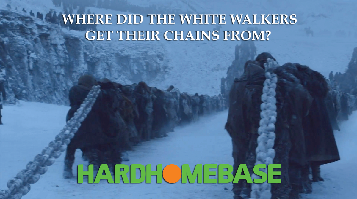 PhilReedData's tweet photo. @Polygon Where did those chains come from? Hardhomebase, of course. #gameoftthrones #whitewalkers #ukaudience @polygon @unilad @mashable https://t.co/3zUVfiPo1k