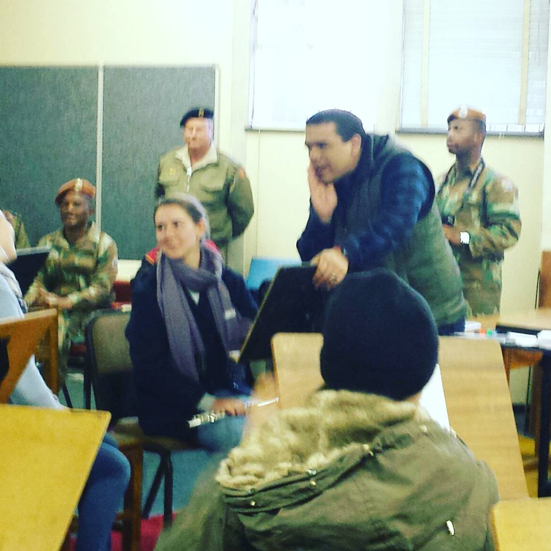 FSSymphony's tweet photo. SA ARMY BAND KROONSTAD visit to #FSYWE  to present information about careers, eligibility, rankings, application procedures, auditions etc https://t.co/nkZm88dIna