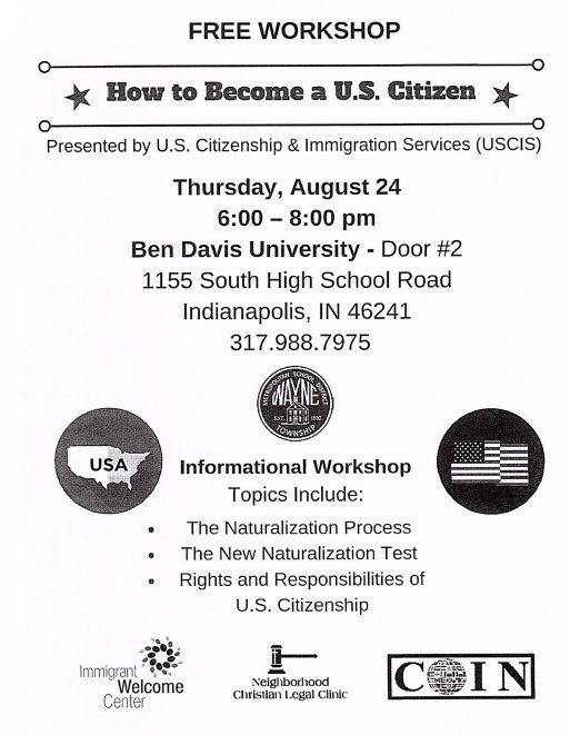📐anguage 🅰️ssistance🅿️rogram (@laparentconnect) on Twitter photo How to become a US Citizen workshop this Thursday 8/24/Como aplicar por ciudadania este Jueves 24 en BDU <a href="/MsdWayneAdultEd/">Wayne Adult Ed</a> @Welcome2Indy How to become a US Citizen workshop this Thursday 8/24/Como aplicar por ciudadania este Jueves 24 en BDU <a href="/MsdWayneAdultEd/">Wayne Adult Ed</a> @Welcome2Indy