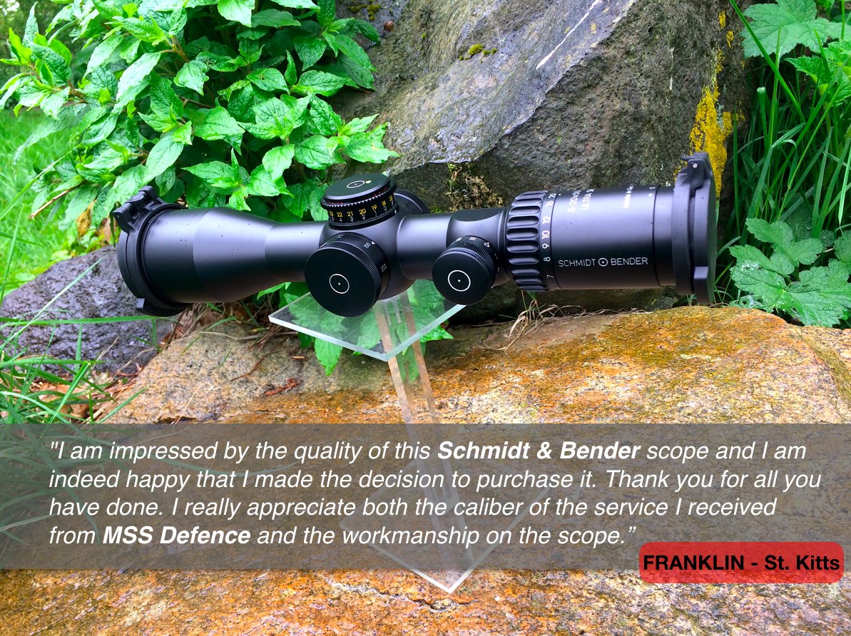 MssDefence's tweet image. Another satisfied #MSSDefence customer with his new #SchmidtBender #riflescope. Are you the next? have a look: store.mssdefence.com/9_schmidt-bend…