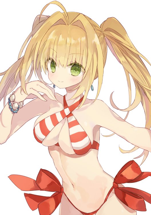ネロ・クラウディウス(Fate) ,ネロ・クラウディウス(水着) 「余だよー 」|水々のイラスト