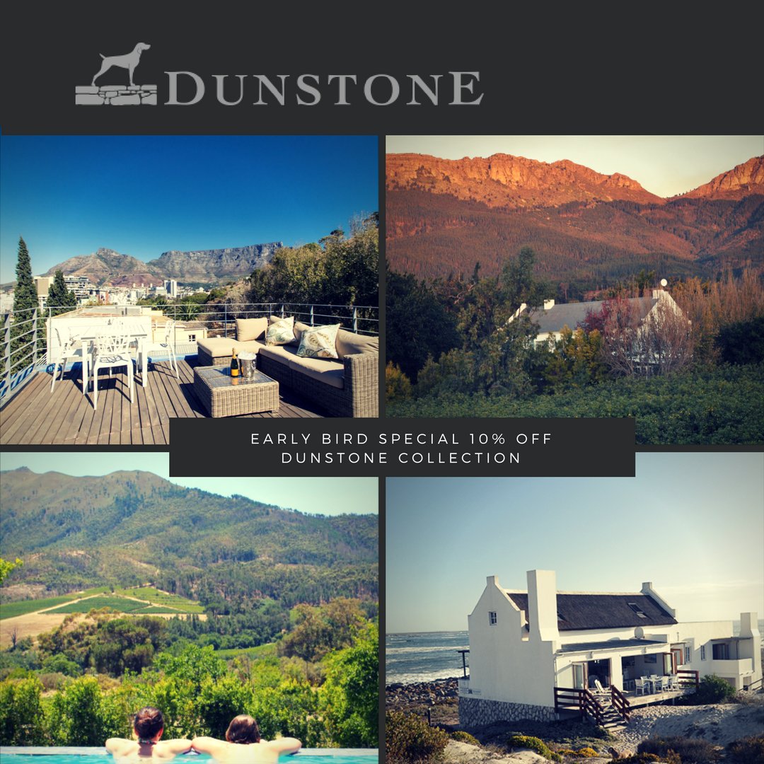 Dunstone_Estate's tweet photo. Early bird specials for #summer accommodation within the #DunstoneCollection. Book now and get 10% off https://t.co/UMVbkO3JNF #SAHoliday https://t.co/sQiTPiSXwQ