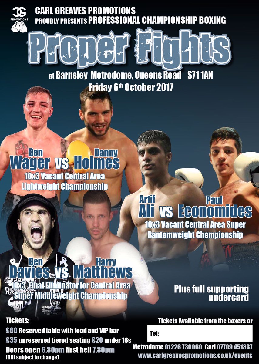 A great show coming to Barnsley metrodome 3 50/50 fights and a fantastic undercard tickets out now