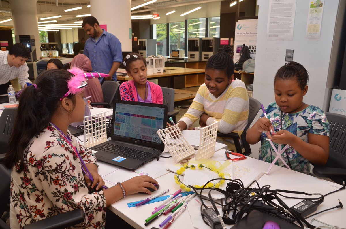 NYUPolyK12STEM's tweet photo. .@GenslerOnCities activity underway: students #imagine #design #engineer &amp; #build facades w/@Ultimaker printed armatures &amp; laser cut tiles. https://t.co/HMxsSB9QhN