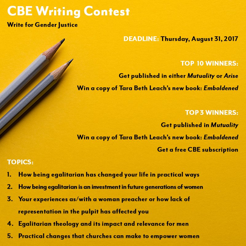 CBEInt's tweet photo. Help us promote the CBE Writing Contest: Write for Gender Justice! We want everyone and their neighbor to submit! https://t.co/x5wJfldI4S https://t.co/DGuY7kVS1p