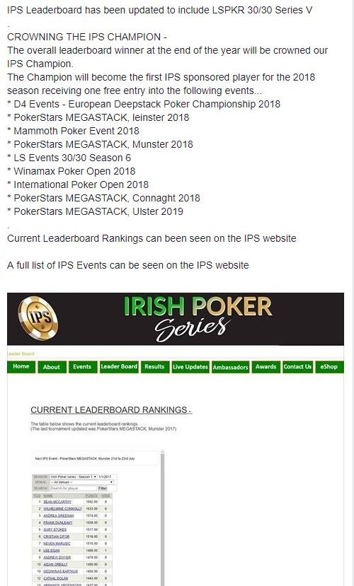 Irish Poker Series tweet media