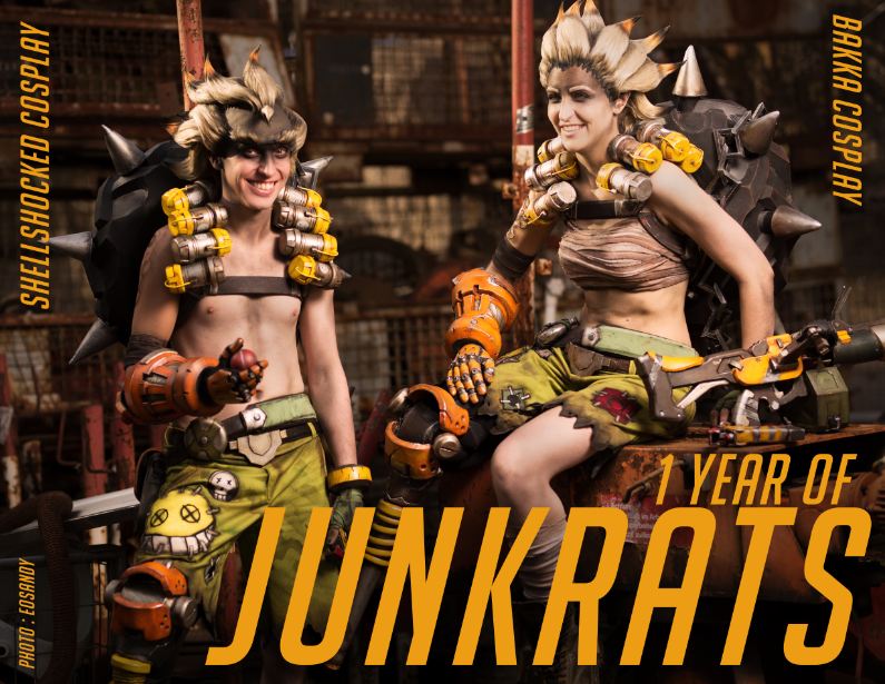 bakkaCosplay's tweet photo. 1 YEAR OF JUNKRAT !
Gamescom 2016-2017

THE WHOLE STORY : https://t.co/VUFFRcb8g4

#WhereIsYourLeg? #Junkrat #Overwatch #Cosplay #gamescom https://t.co/DHZcQvU4qK