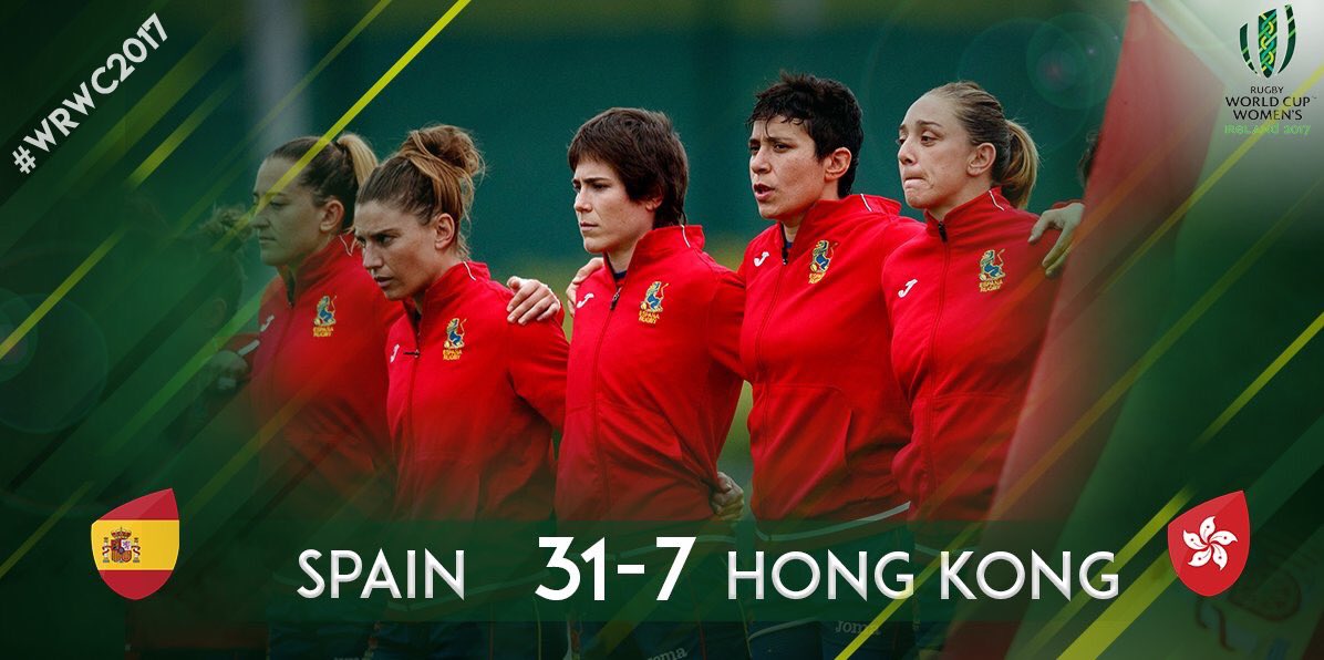 3TRugby's tweet photo. España se jugará la novena plaza del #WRWC2017 ante @Federugby el próximo sábado tras una gran victoria ante @HongKongRugby #VamosLeonas https://t.co/LvHao91Erm
