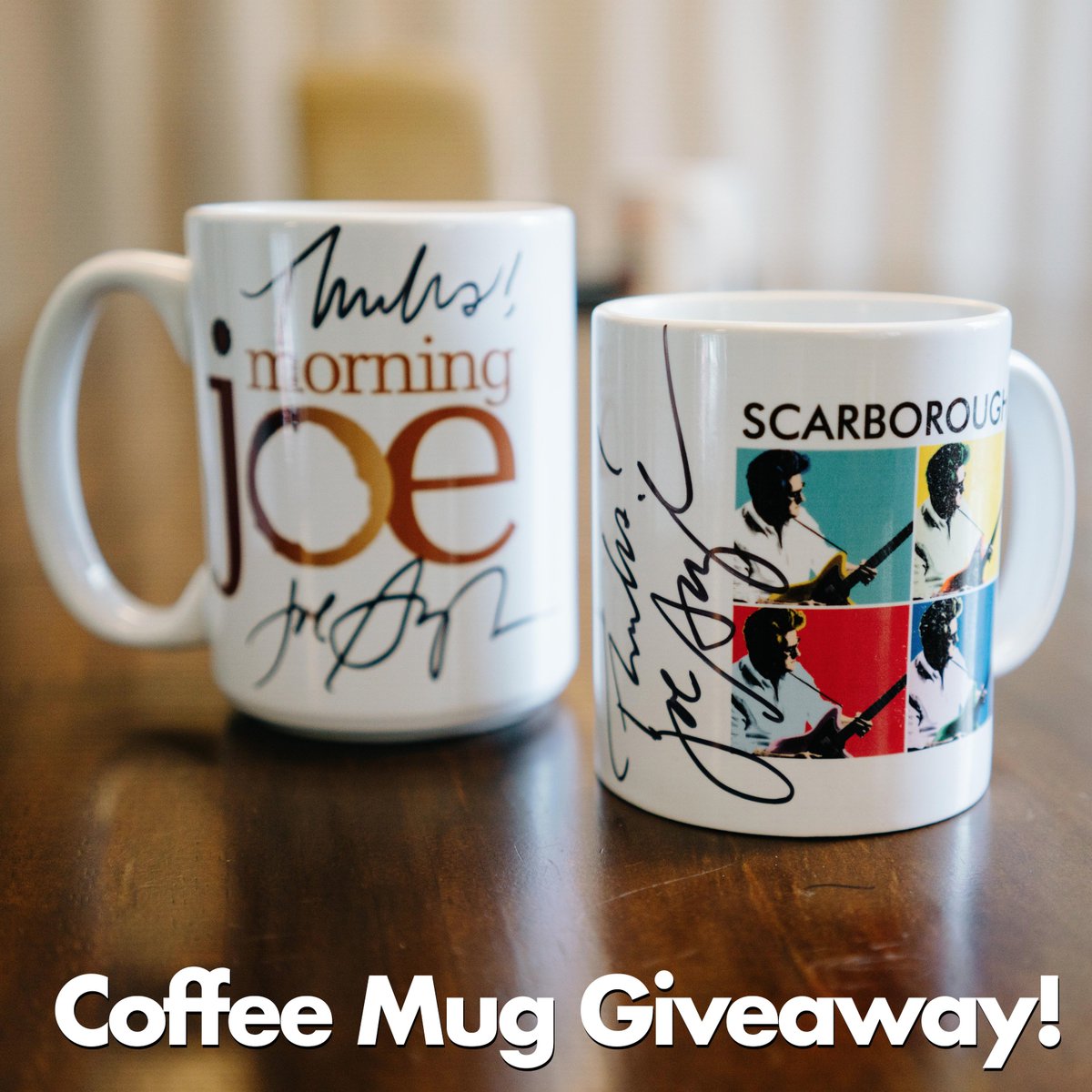 Win autographed Morning Joe and Scarborough coffee mugs! 
1. RT this post 👍
2. Visit bit.ly/2vaZWSi 👀
3. Enter up to 6 times🚀