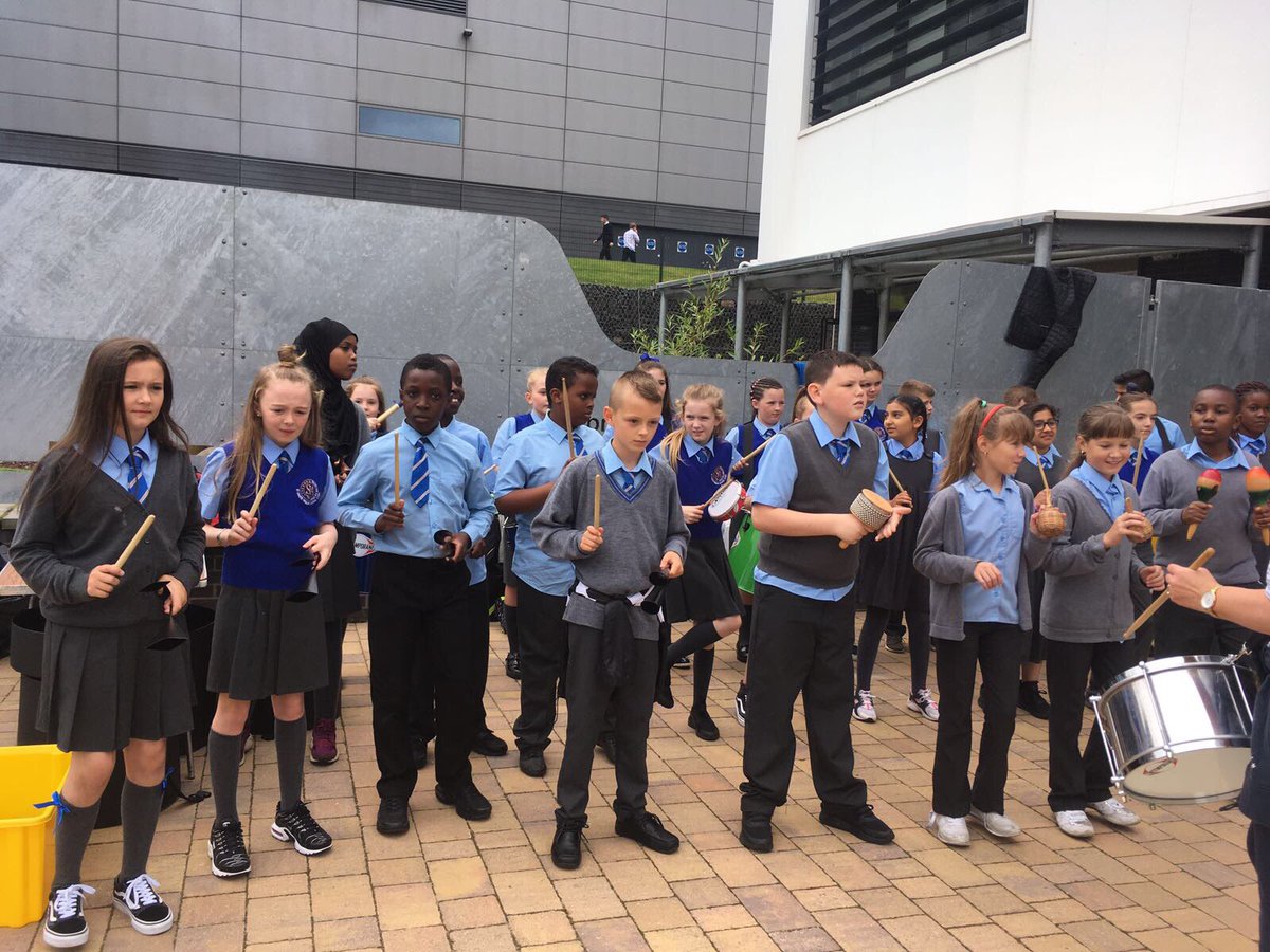 StAnnesPrimary's tweet photo. Our choir and samba band performance today for the Queen's Baton Relay. So pleased to have been part of the celebrations!@TheLegacyHub1 https://t.co/NGh8DMeUun