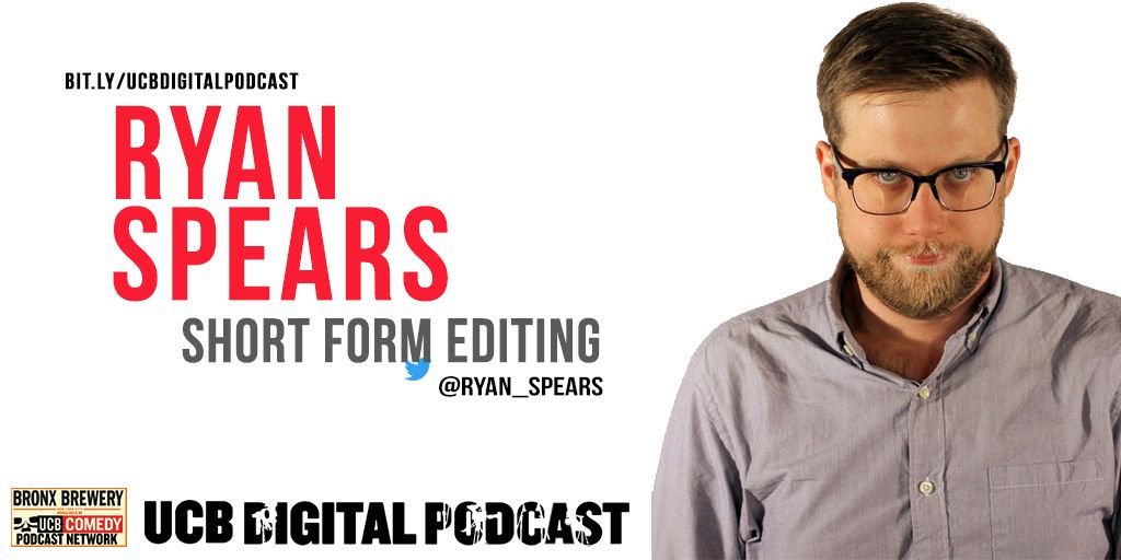 ucbcomedy's tweet photo. The new @ucbdigital Podcast is talking short-form comedy editing with @ryan_spears! Make better comedy &amp; subscribe: https://t.co/QAqlEYQclp https://t.co/F6sOVBaRDb