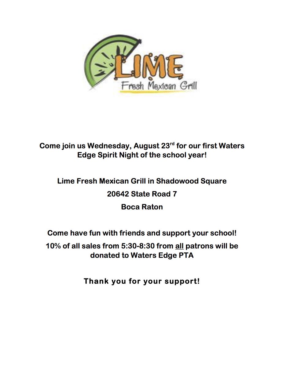 Waters Edge PTA tweet media