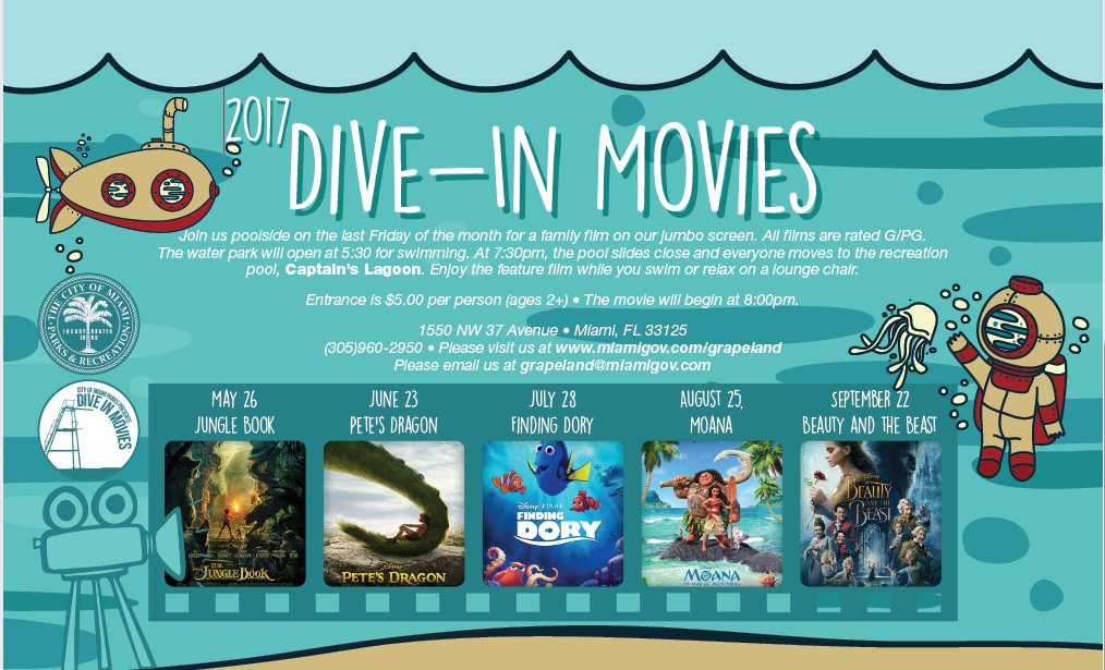 miamiparks's tweet photo. No canoe needed to watch Moana at #GrapelandWaterPark this Friday #SplashMiami https://t.co/Tbcdphfu2c