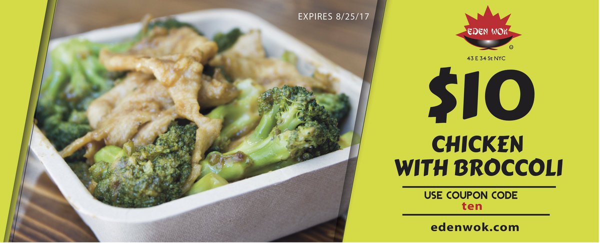 edenwoknyc's tweet image. Do you love chicken&amp;amp; broccoli!? $10 at Eden wok -edenwok.com 🍗🥗👅online code -ten #kosher #lunchnyc #deal #Tuesday