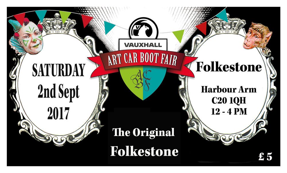 The line up of invited artists for the #Folkestone leg of this year's <a href="/artcarbootfair/">Art Car Boot Fair</a> has just been announced wp.me/p2ScbB-bnH #VACBF