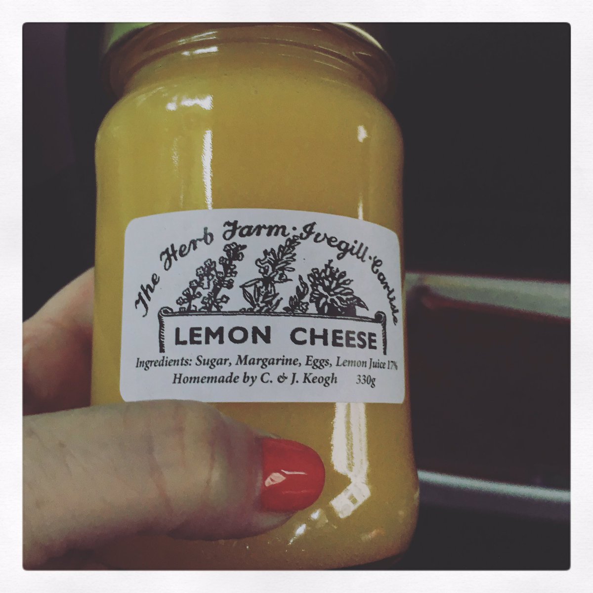nikihutchinson's tweet photo. Woohoo ... Auntie has brought this down for me, a true taste of home! #lemoncheese #Carlisle #madeincumbria https://t.co/rCtGvUjxoe