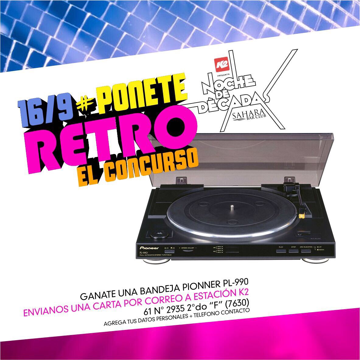 EstacionK2's tweet photo. #PoneteRetro #ElConcurso Ganate esta bandeja + 6 entradas para #NDD2017, envianos una carta por correo a Estación K2 en 61 2935 2do "F" https://t.co/MtTVDouWYX