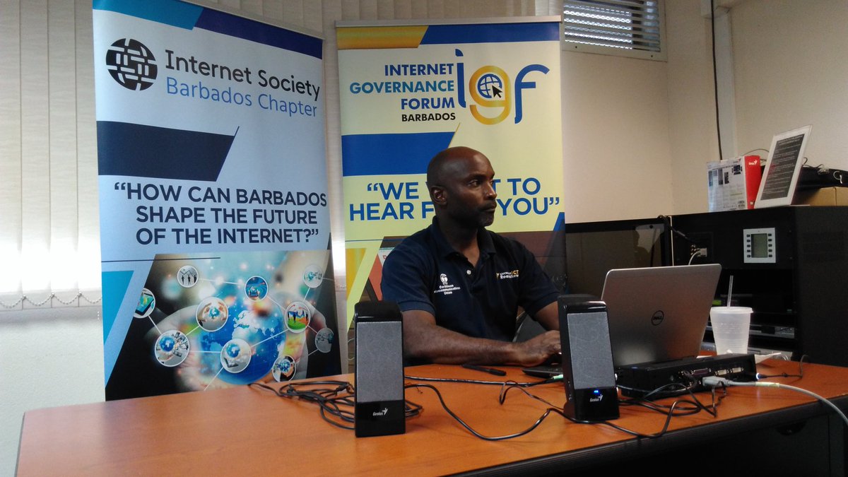 JSunHy's tweet photo. #BBRemoteHub eager to contribute remotely to #CIGF2017 discussion. Live on https://t.co/mcEcN6hMX4. Hubs: @ISOCBB @isocsvg @isoctt @isocny https://t.co/Zs585BmMbZ
