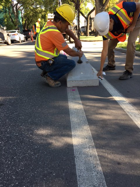 Starting today we’re installing adjustable bike curbs on Bannatyne &amp; Sherbrook for testing. Let us know your opinion ow.ly/6JVs30eoZQV