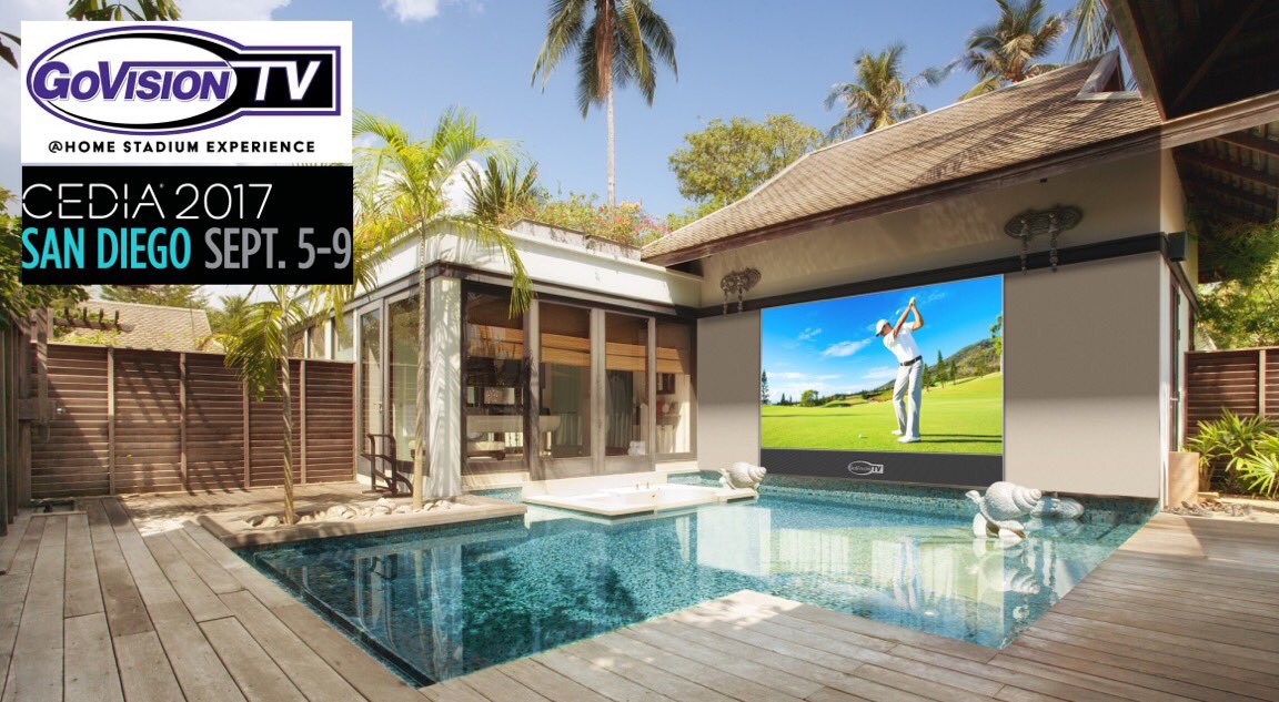 GoVisionTV's tweet photo. Join us Sept 7-9, 2017 in San Diego for #cedia2017 Booth 3053 @govisiontv #GoVisionTV #outdoorentertainment
Registration code - GoVision17 https://t.co/EeTZa9vKY7