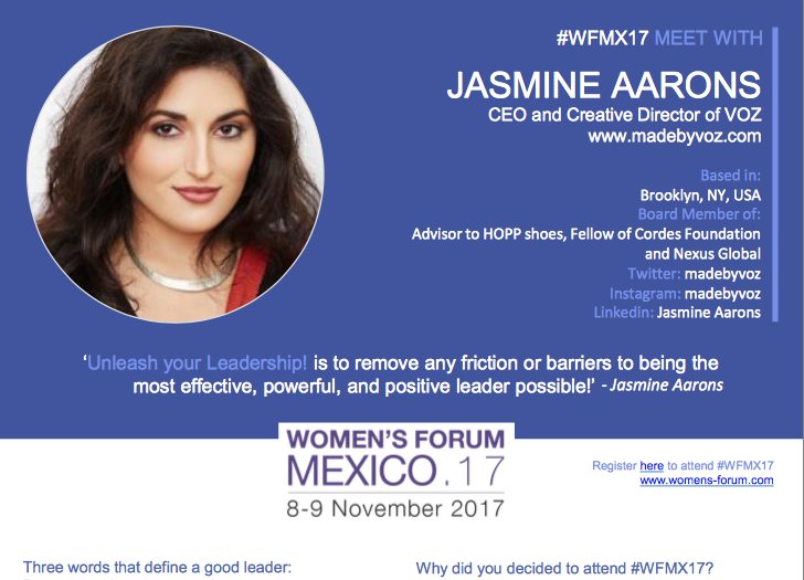 jcagid's tweet photo. A good leader is brave, tenacious, compassionate #JasmineAarons delegate of #WFMX17 next Nov 8-9 Learn more via https://t.co/n1lI9EMxmZ https://t.co/gbLldESSPT