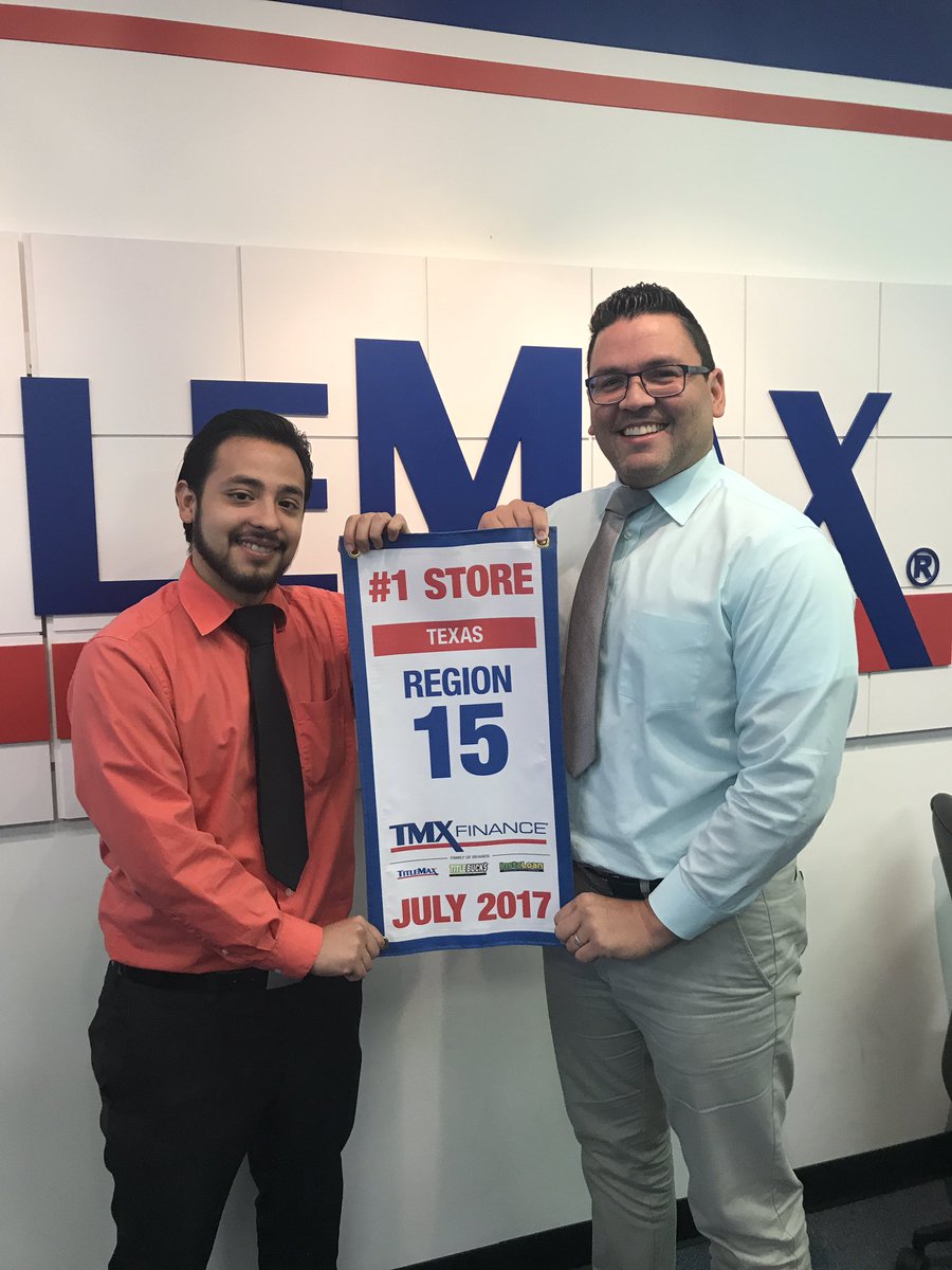 Congrats to Richardson 1's team GM Efrain, CSR Martin and SM Claudia (not pictured) for being the top overall store in the Region for July!