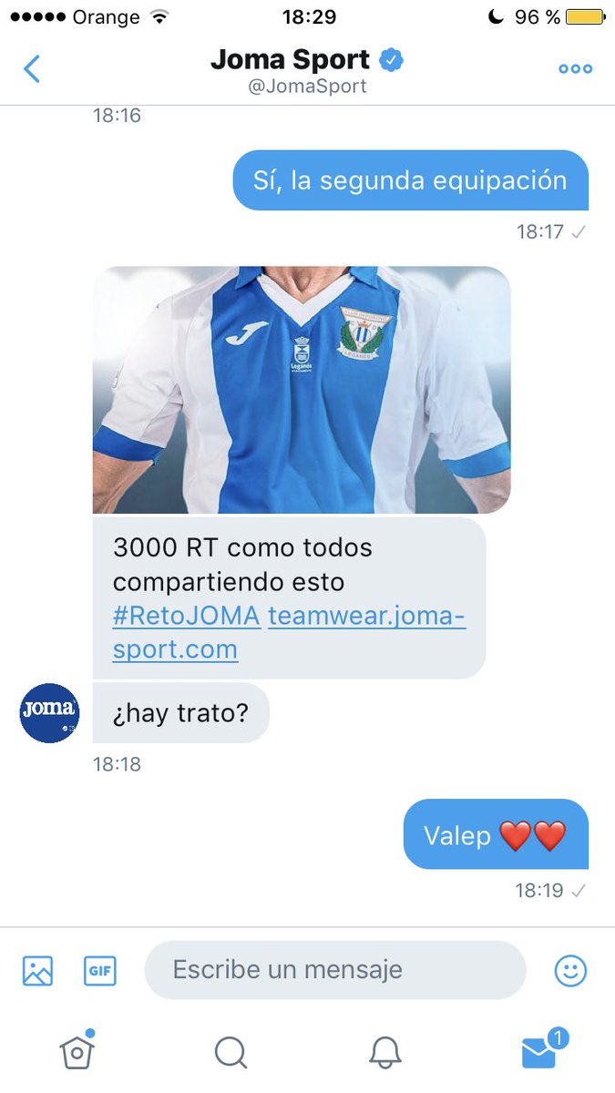 zaynreynolds's tweet photo. OS NECESITO

SI ESTE TWIT LLEGA A 3000 RT @JomaSport ME REGALA LA CAMISETA DE LA SEGUNDA EQUPACIÓN DEL LEGA #RetoJOMA

¡TODO RT SE AGRADECE! https://t.co/Do0K9txob9