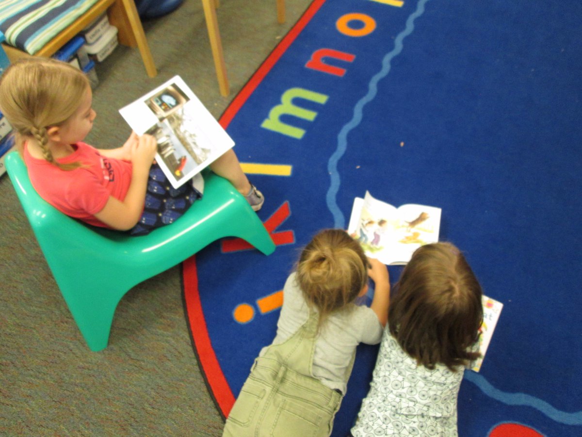 AKinderPlace's tweet photo. The Learning Space called "Discover" is where we can learn about the world through books.  #amkindergarten #reading https://t.co/N8fOwEjWlh