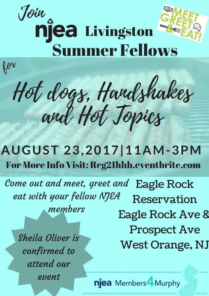 Twenty1Fellows's tweet photo. Join us tomorrow @ Eagle Rock Reservation for our Hot Dogs, Handshakes &amp; Hot Hot Topics. @SheilaOliverNJ will be there @ 12:30pm #21Fellows https://t.co/Eu6AuswQAu