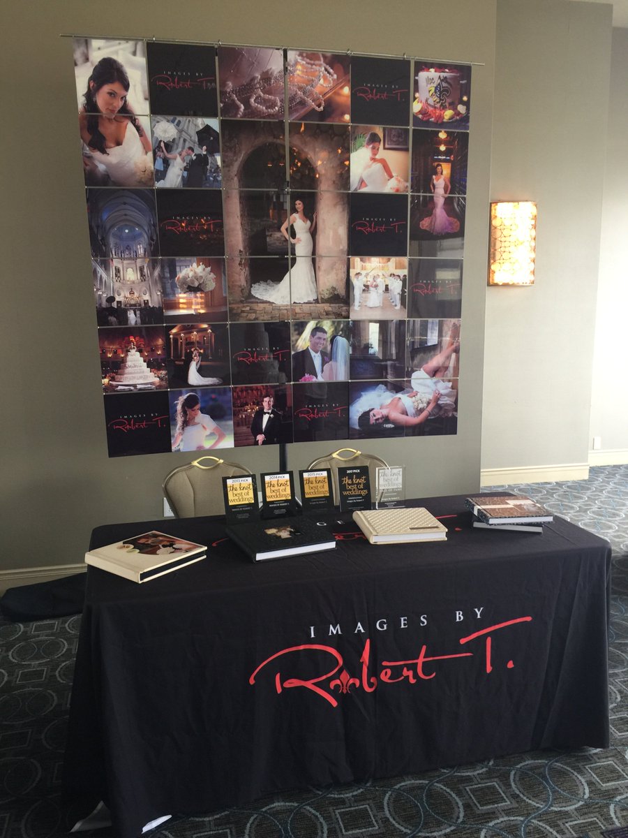 We are all setup for the Bridal Show, come stop by and see me at the Doubletree. New Orleans Weddings Magazine#imagesbyrobertt