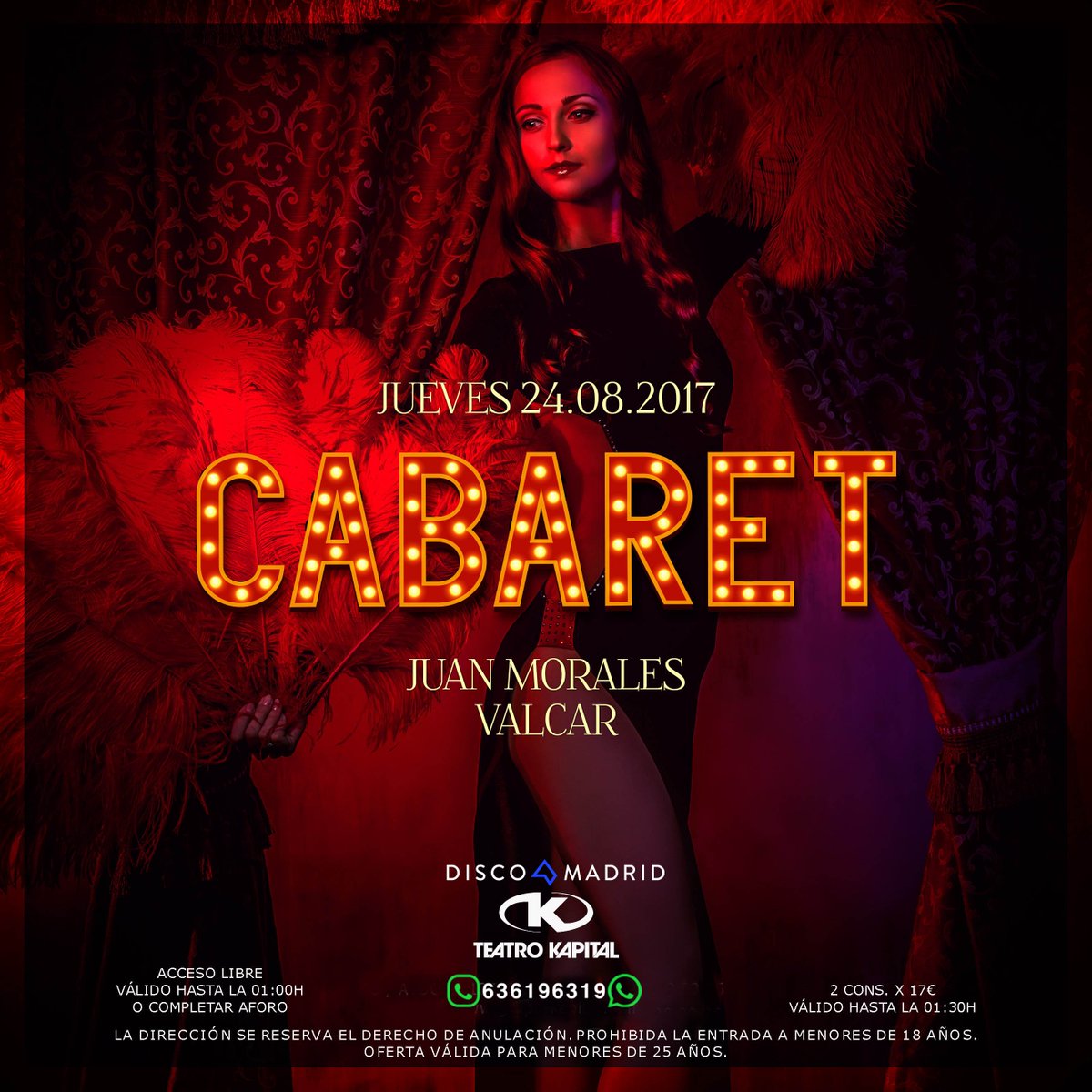 Discomadrid's tweet photo. Vive el auténtico Cabaret en una de las mejores salas de Madrid este jueves por la noche. Apúntate o reserva: https://t.co/mANkUqDSt7 https://t.co/i0kHIVRIAR
