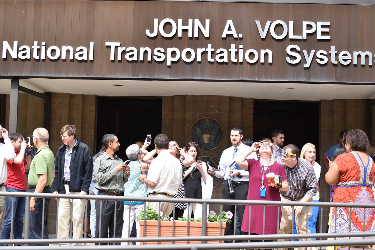 VolpeUSDOT's tweet photo. Volpe staff experienced #Eclipse2017 across the country, in #Idaho, #Massachusetts, and #Nebraska. #pinholeprojector https://t.co/JfKssfp2aT
