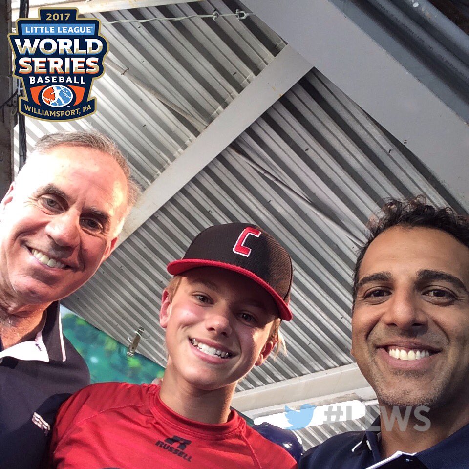 LittleLeague's tweet photo. These players had a ball in the @espn broadcast booth! #LLWS https://t.co/HlRrY7DVi5