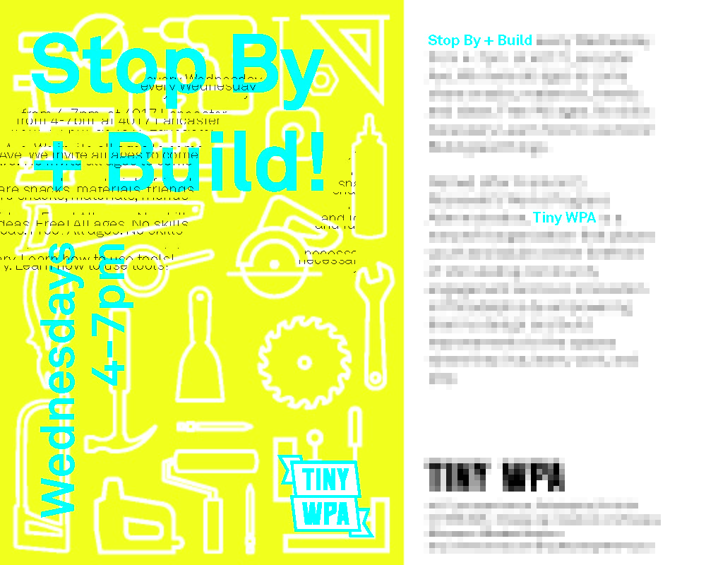hope_phl's tweet photo. Want to create a unique project? Stop by and build something with Tiny WPA! https://t.co/XivgiGiILJ