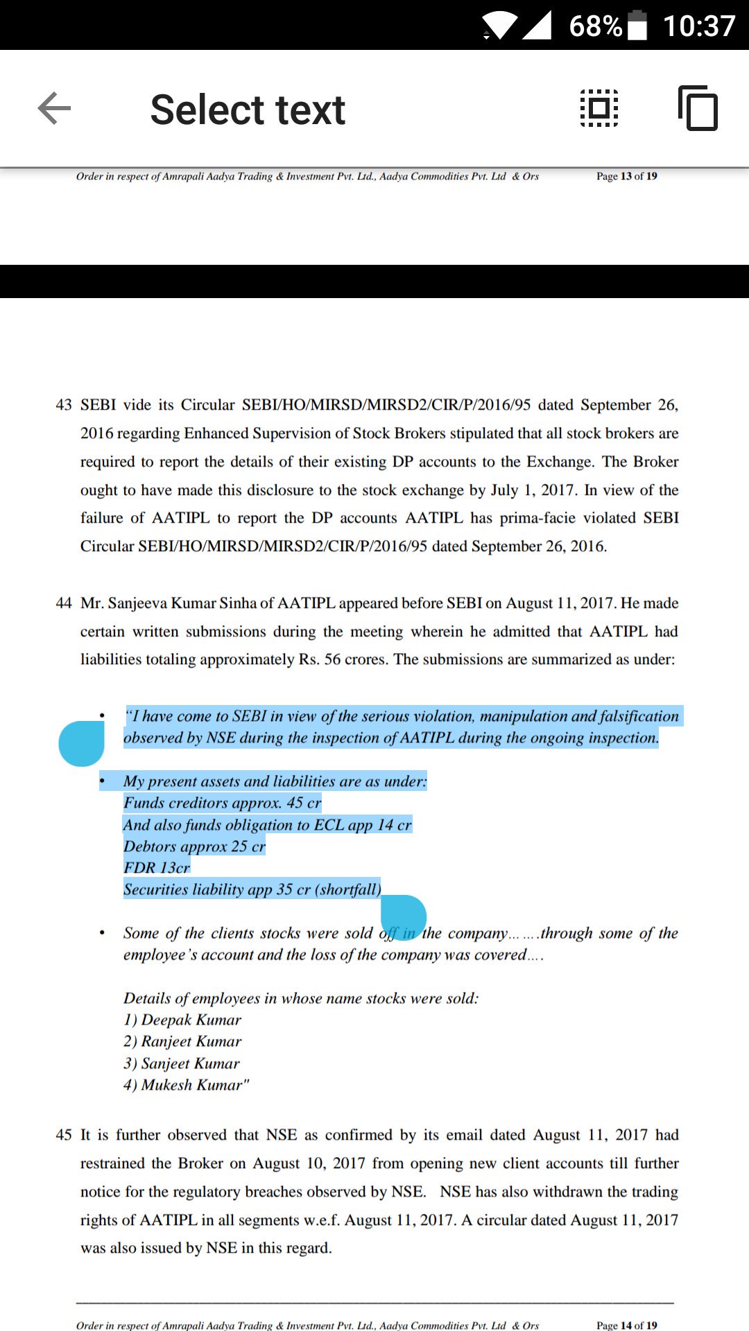 Savi Jain No Twitter Go Check Your Dp To See If You Indeed Own The Shares You Think You Own Case Huge Securities Fraud By Prominent Delhi Broker Amrapali dya T Co Mi4o0sapgy