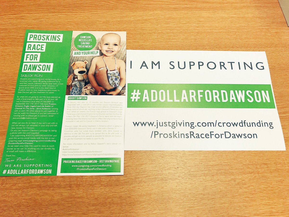 PLEASE HELP!!! 🙏🏽🙏🏽 I'm running a 10k in support of little Dawson who needs life saving treatment. Pls pls donate justgiving.com/crowdfunding/P… 🙏🏽
