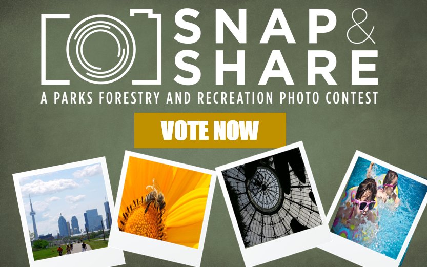 TorontoPFR's tweet photo. Last chance to cast your votes for the #SnapShareTO photo contest People's Choice Winner. Vote now! https://t.co/2SdOfcMKwJ #TOparks #TOrec https://t.co/d1ZKRQM19s