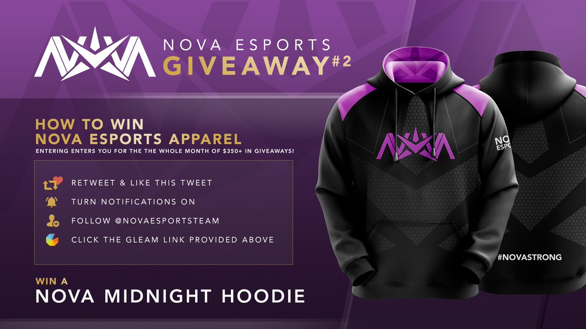 NovaEsportsTeam's tweet image. Summer Giveaway: 4 weeks and $350+ in prizes! This week&apos;s prize: our New Midnight Black Hoodie! 🔄, ❤, or Click Here: novaesports.com/giveaway