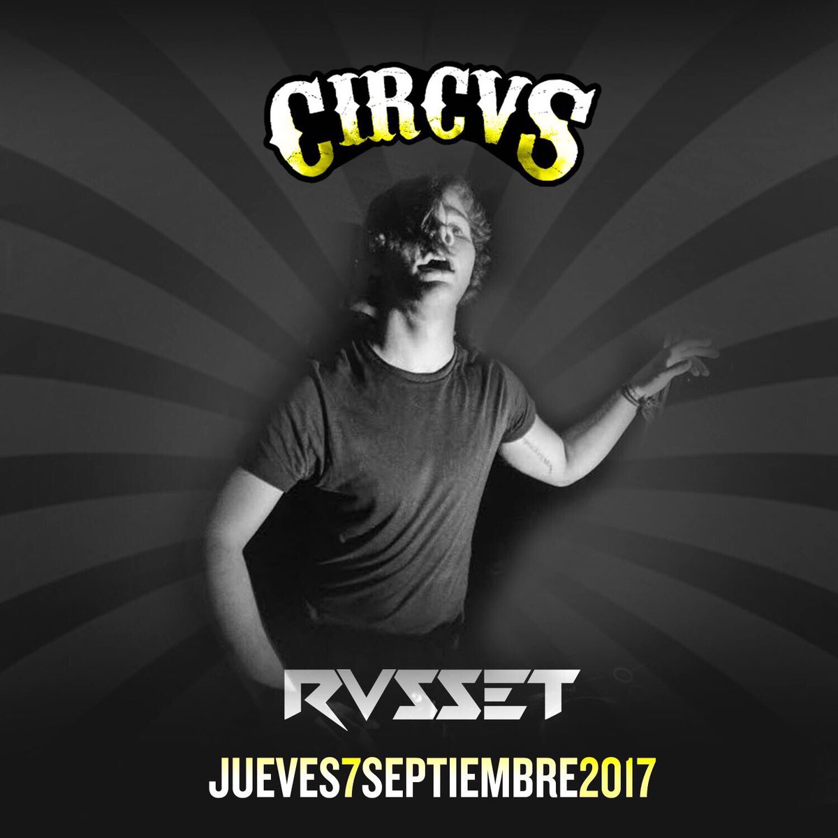 CircvsClub's tweet image. La siguiente confirmación ya es habitual en nuestras fiestas
Hoy, con nosotros una vez más: @RussetMusic
¡Menudo lío nos espera!
·7SEPT2K17·