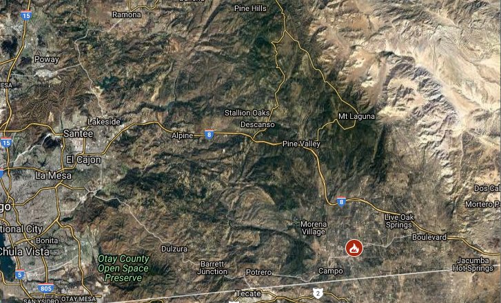 KPBSnews's tweet photo. #EclipseFire in #Campo is 40% contained. Follow the latest updates here: 
https://t.co/aH93Xr3AXR https://t.co/i0ehVnXyb4