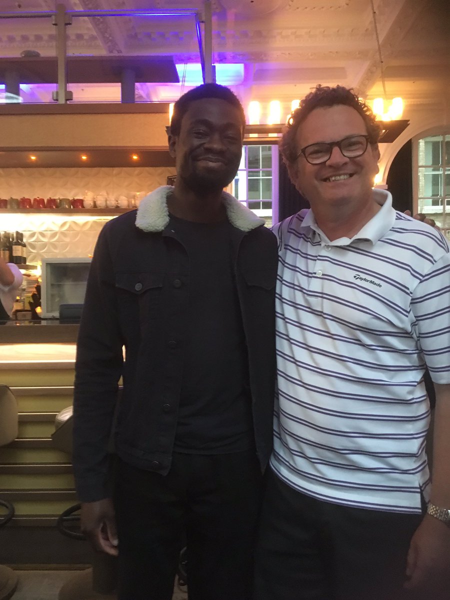 RexGMorton's tweet photo. Look who I found in Liverpool. Babasola sends his love to all in Golders Green https://t.co/q8n1N17jjm